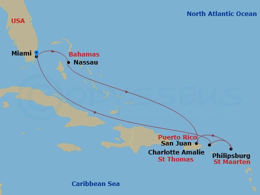 Itinerary map