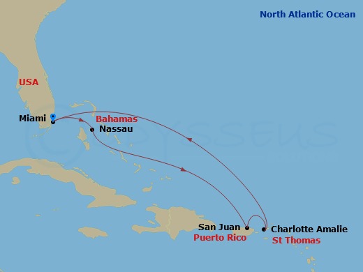Itinerary map
