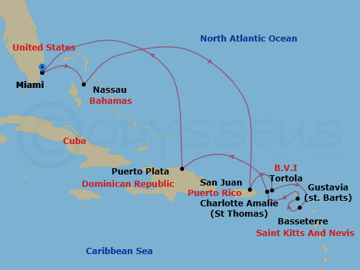 Itinerary map