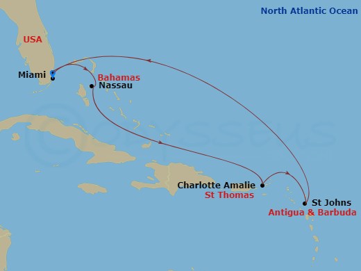 Itinerary map