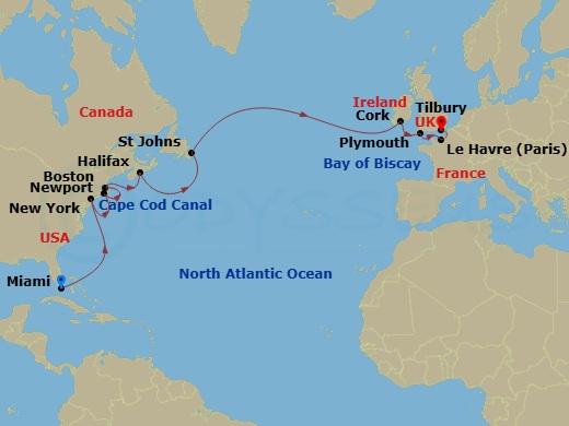Itinerary map