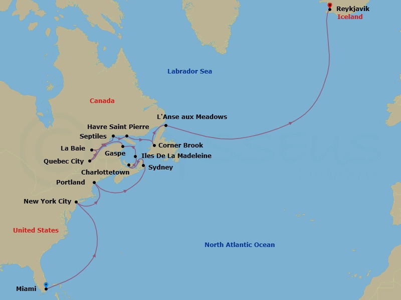 Itinerary map