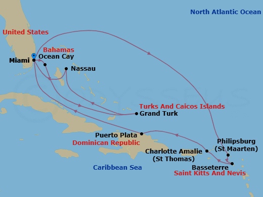 Itinerary map