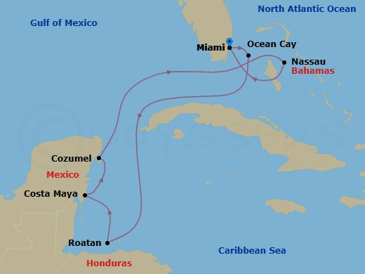 Itinerary map