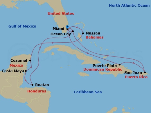 Itinerary map