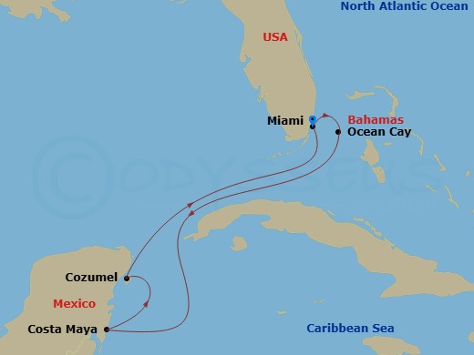 Itinerary map