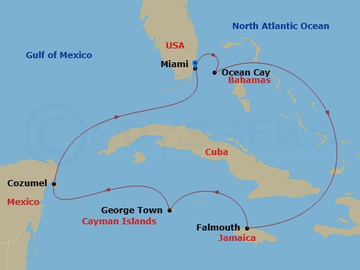Itinerary map