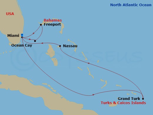 Itinerary map