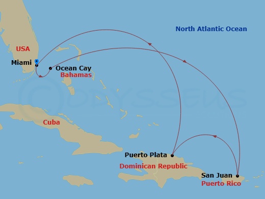 Itinerary map
