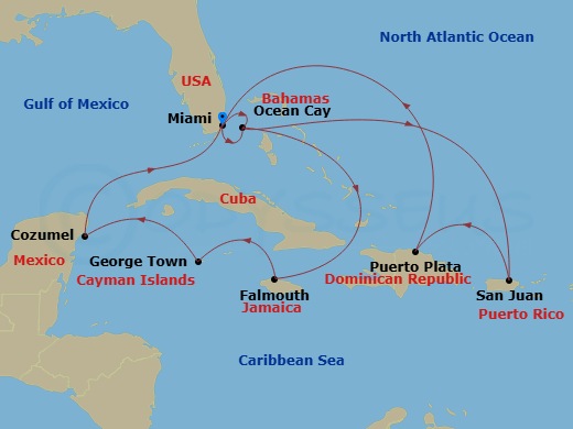 Itinerary map