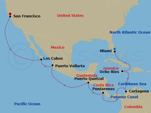 Itinerary map