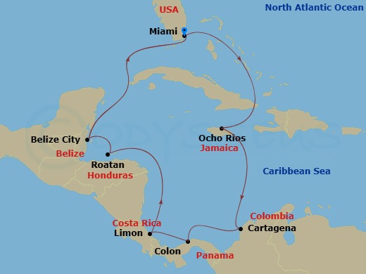 Itinerary map