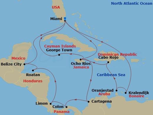 Itinerary map