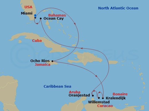 Itinerary map