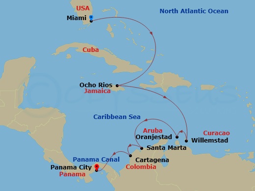 Itinerary map
