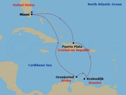 Itinerary map