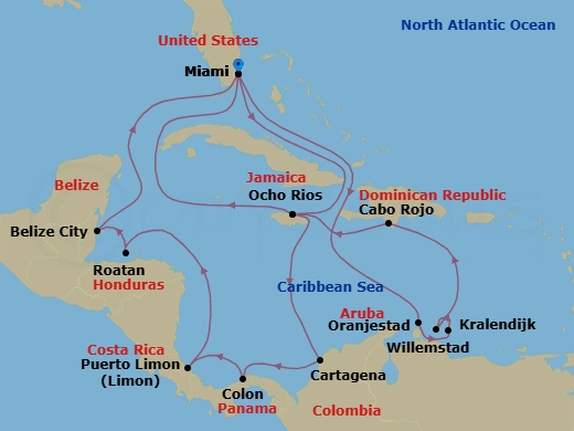 Itinerary map