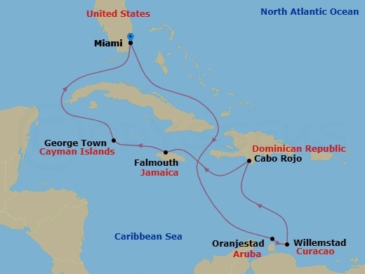 Itinerary map