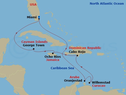 Itinerary map