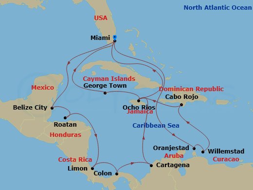 Itinerary map