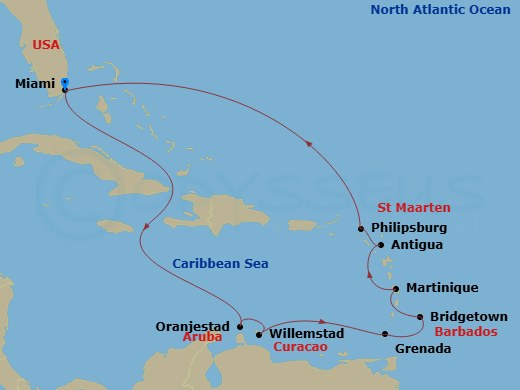Itinerary map