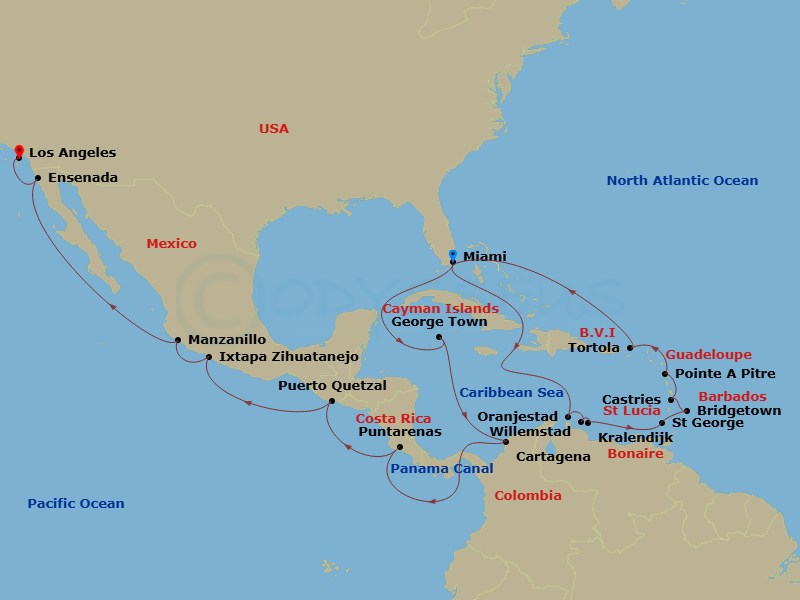 Itinerary map