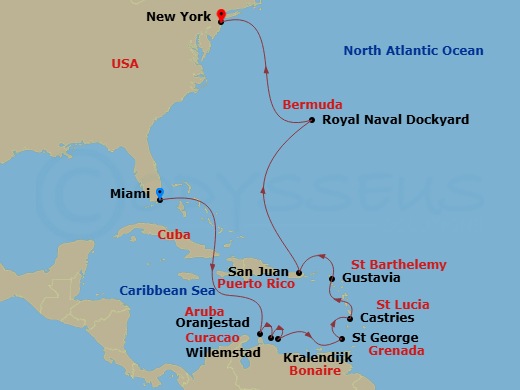 Itinerary map