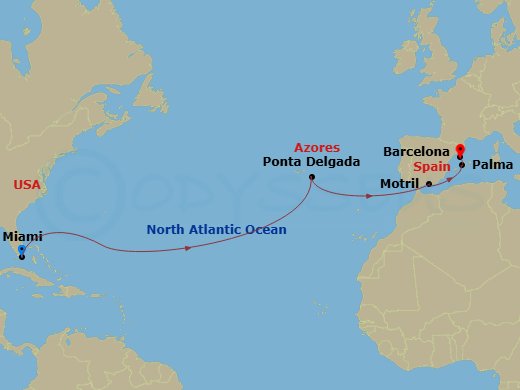 Itinerary map
