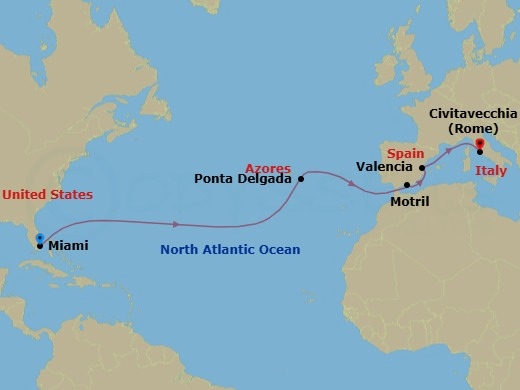 Itinerary map