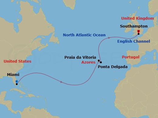 Itinerary map