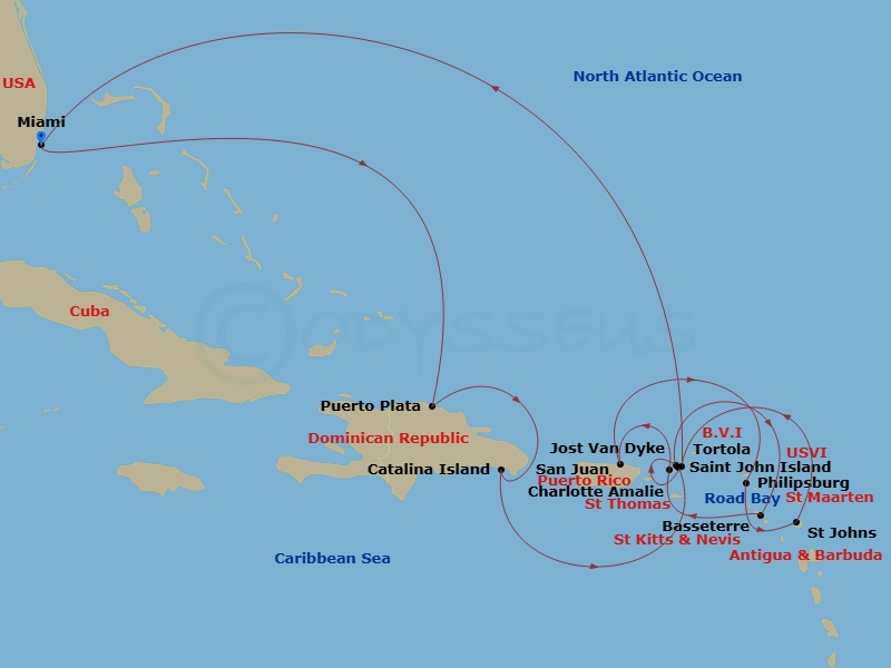 Itinerary map