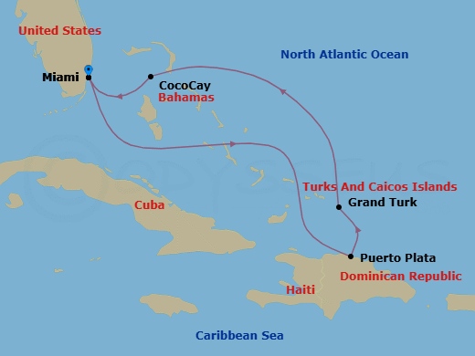 Itinerary map