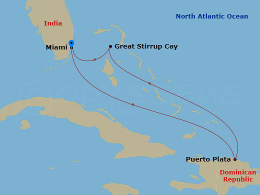 Itinerary map