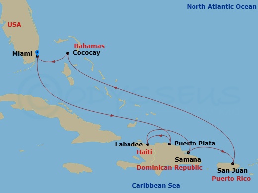 Itinerary map