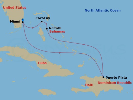 Itinerary map