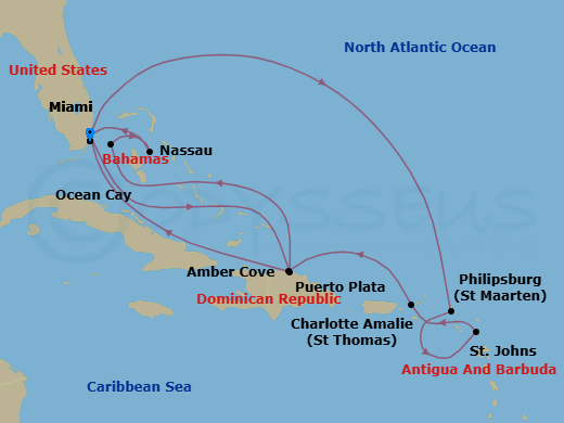 Itinerary map