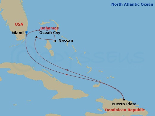 Itinerary map
