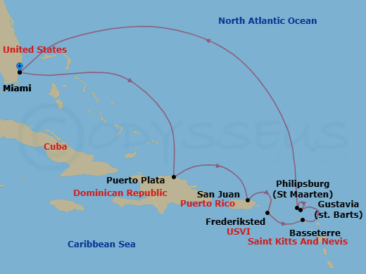 Itinerary map