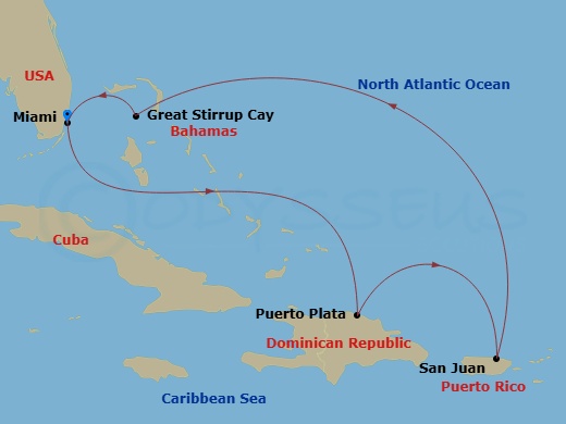 Itinerary map
