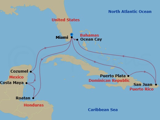Itinerary map
