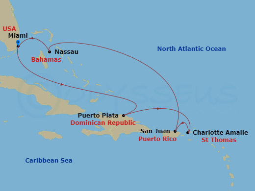 Itinerary map