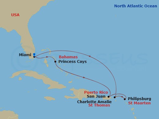 Itinerary map