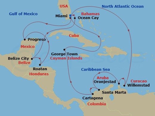 Itinerary map