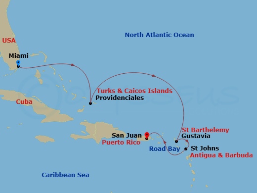 Itinerary map
