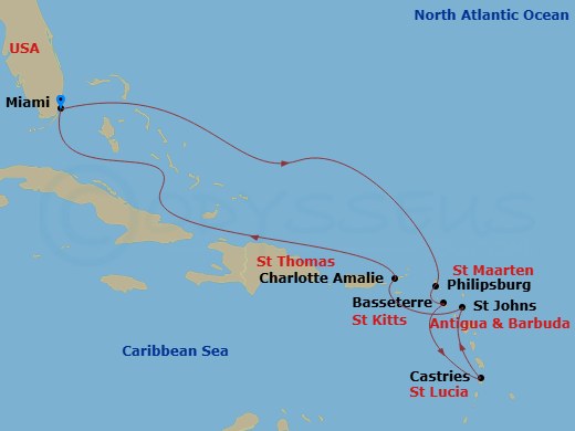 Itinerary map