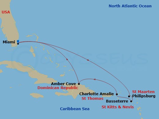 Itinerary map