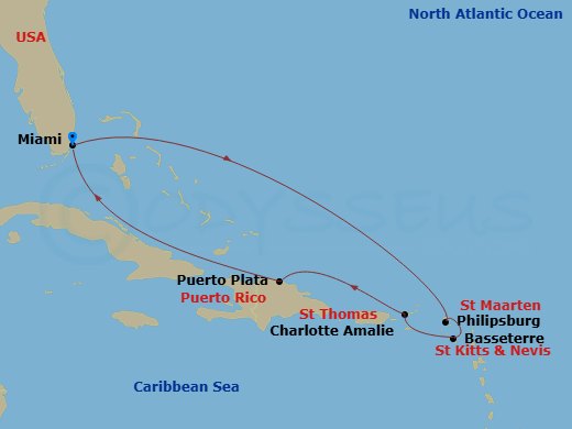Itinerary map