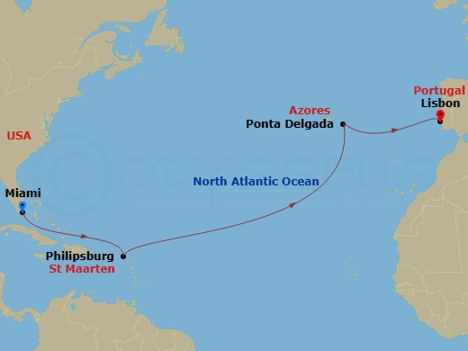 Itinerary map