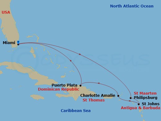 Itinerary map