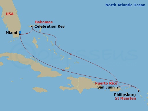 Itinerary map